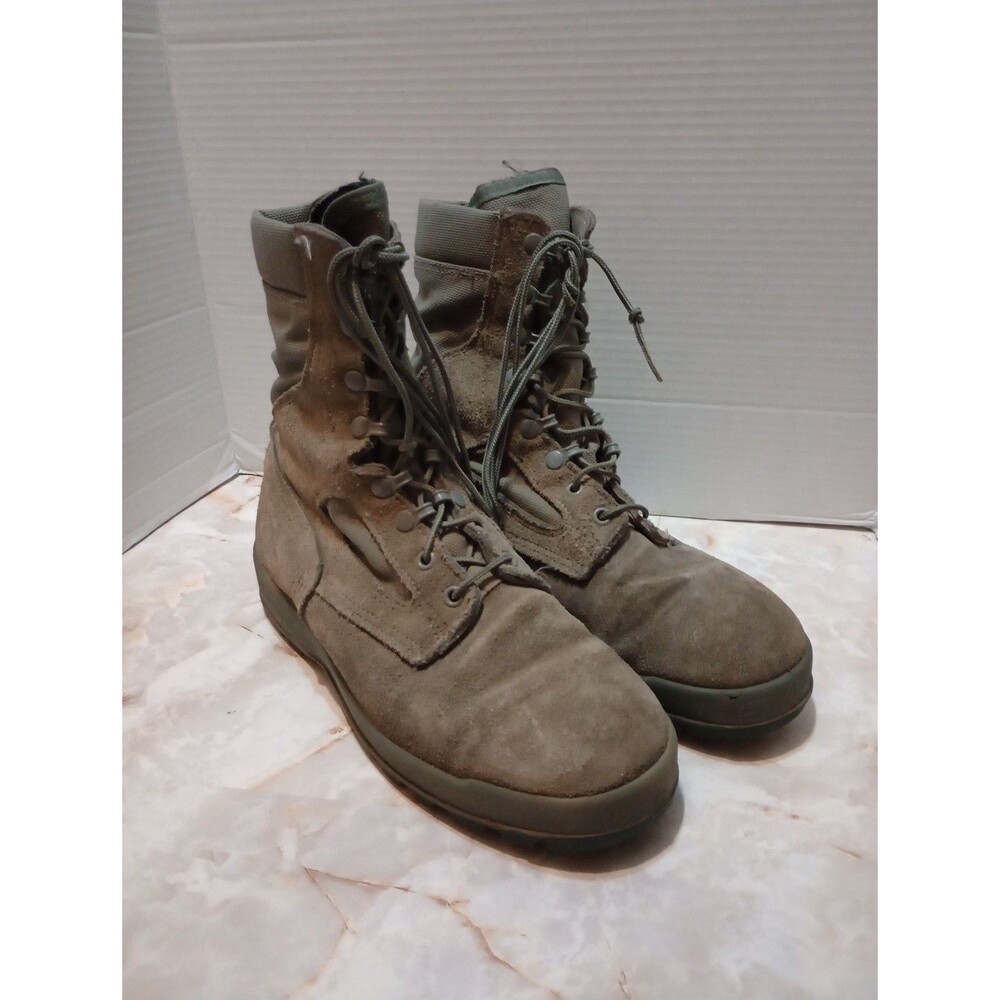MCRAE 8" Olive USA Made Military Jungle Boots Registered 13-d-1075 Size 7.5R